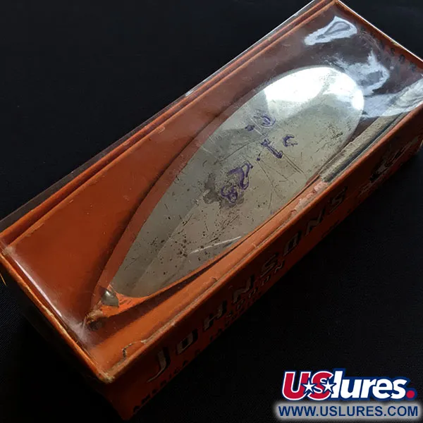   Johnson Silver Minnow 1410 (1950s), 1oz silver fishing spoon #19878