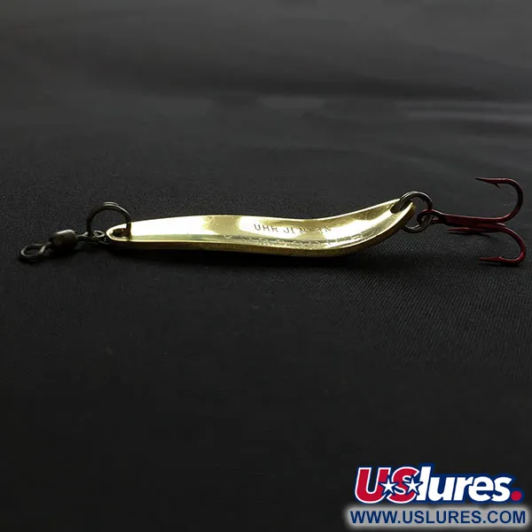 Vintage  Luhr Jensen Krocodile #3, 1/3oz gold fishing spoon #19881