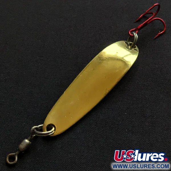 Vintage  Luhr Jensen Krocodile #3, 1/3oz gold fishing spoon #19881