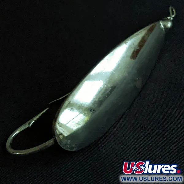 Vintage   Johnson Silver Minnow, 3/4oz nickel fishing spoon #19887