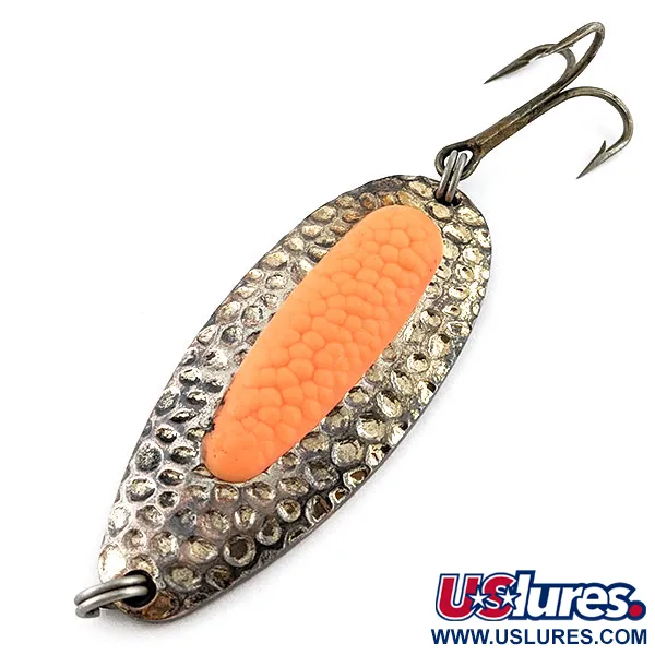 Vintage   Blue Fox Pixee, 3/4oz brass/pink fishing spoon #19893