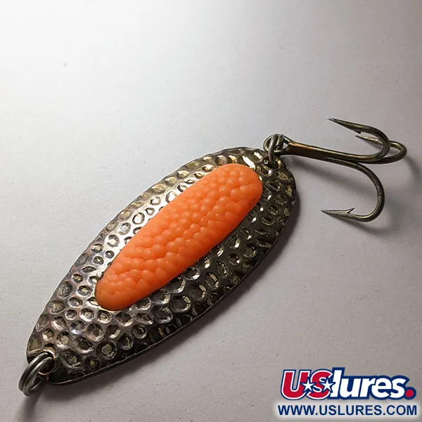 Vintage   Blue Fox Pixee, 3/4oz brass/pink fishing spoon #19893