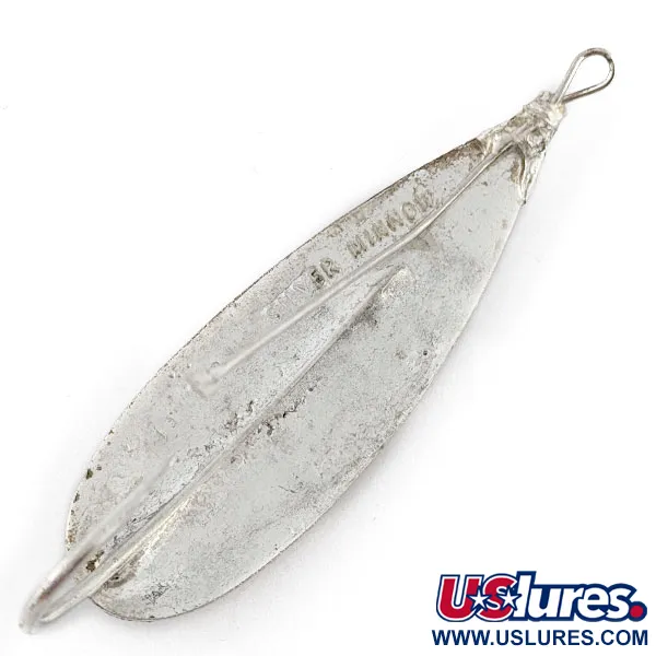 Vintage   Johnson Silver Minnow, 1/2oz nickel fishing spoon #19897