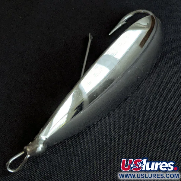 Vintage   Johnson Silver Minnow, 1/2oz nickel fishing spoon #19897