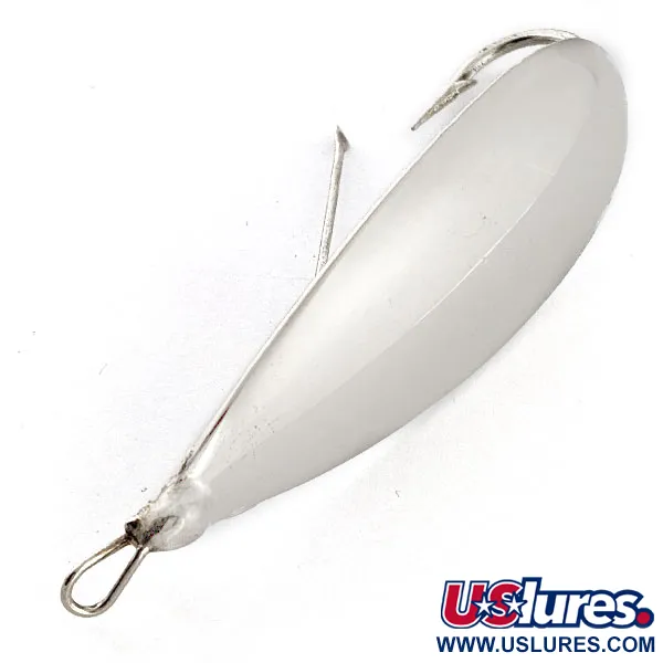 Vintage   Johnson Silver Minnow, 1/2oz nickel fishing spoon #19897