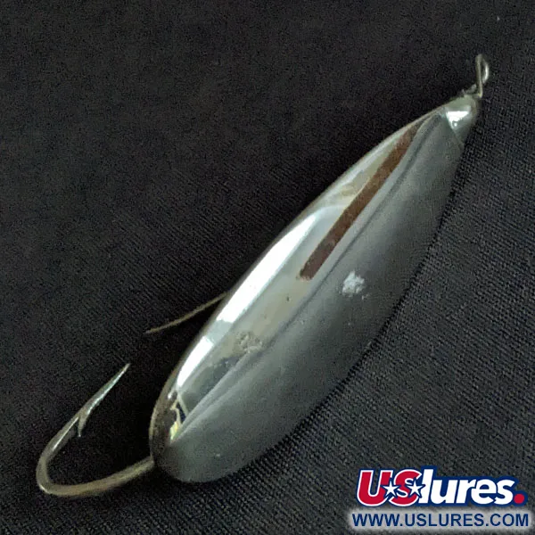 Vintage   Johnson Silver Minnow, 1/4oz nickel fishing spoon #19898