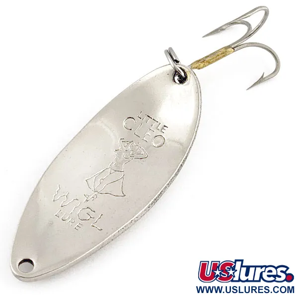 Vintage  Seneca Little Cleo (Hula Girl), 2/3oz nickel fishing spoon #19905