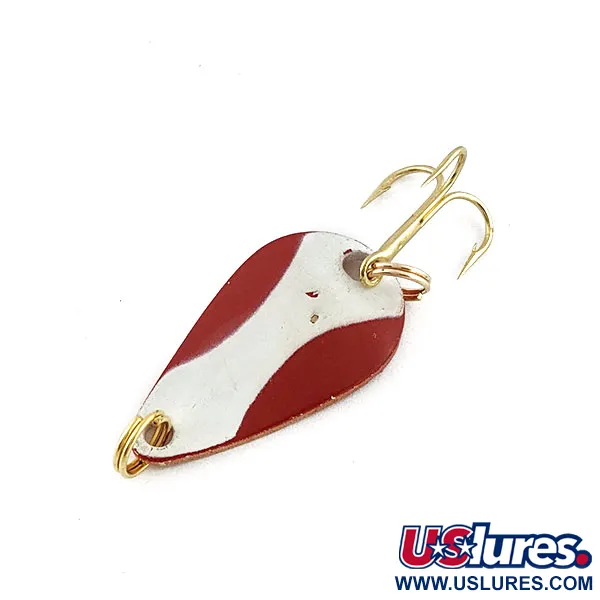 Vintage  Acme K.O. Wobbler, 1/8oz white/red/gold fishing spoon #19911