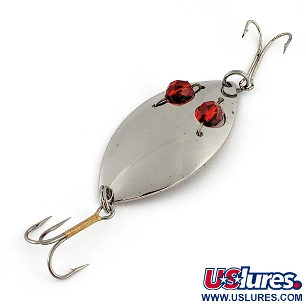 Vintage  Eppinger Red Eye Junior, 1/2oz nickel/red eyes fishing spoon #19912