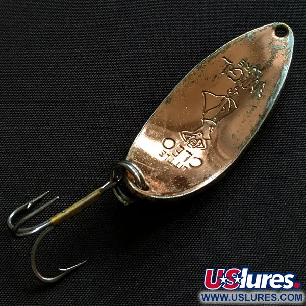 Vintage  Seneca Little Cleo (Hula Girl), 1/2oz copper fishing spoon #19929