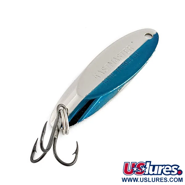 Vintage  Acme Kastmaster, 1/4oz nickel/blue fishing spoon #19933