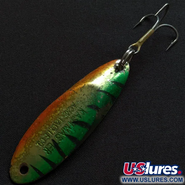 Vintage  Acme Kastmaster, 3/4oz Fire tiger/gold fishing spoon #19946