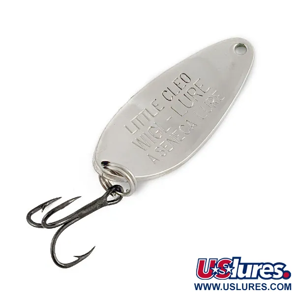 Vintage   Seneca Little Cleo, 1/4oz nickel/green fishing spoon #19958