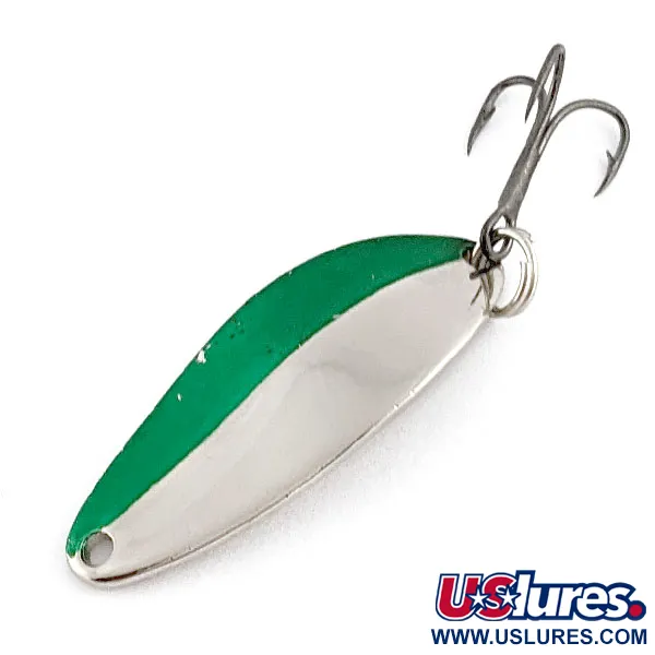 Vintage   Seneca Little Cleo, 1/4oz nickel/green fishing spoon #19958