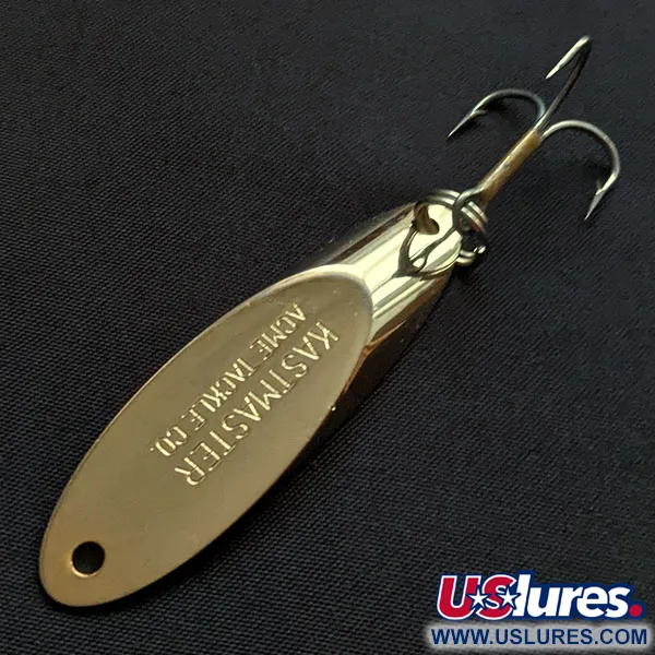 Vintage  Acme Kastmaster, 1/2oz gold fishing spoon #19963