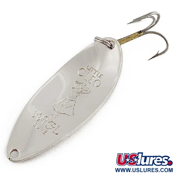 Vintage  Seneca Little Cleo (Hula Girl), 1/2oz nickel fishing spoon #19970