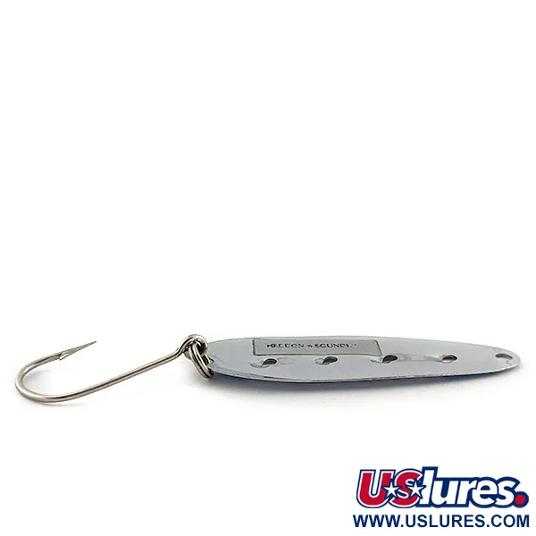 Vintage   Heddon Sounder, 3/16oz nickel/blue fishing spoon #19981