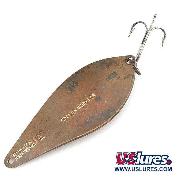 Vintage  Other Sur-Katch Golden Wobbler, 1oz brass fishing spoon #19995