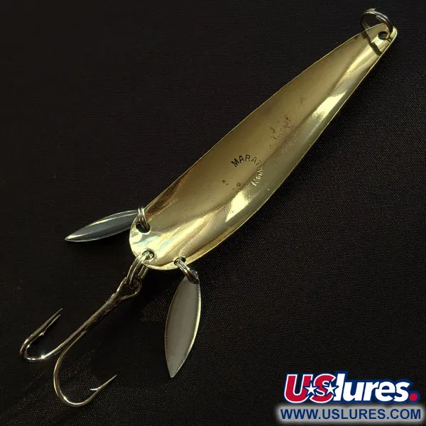 Vintage  Marathon  Marathon, 3/5oz gold/green fishing spoon #19997