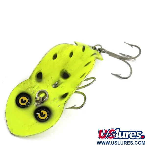 Vintage   Buck Perry spoonplug, 1/3oz yellow/black fishing spoon #20001