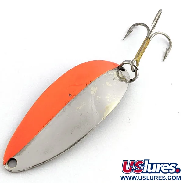 Vintage  Seneca Little Cleo (Hula Girl), 1/2oz nickel/orange fishing spoon #20042