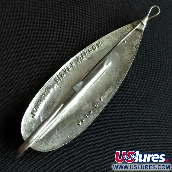 Vintage   Johnson Silver Minnow, 3/4oz silver fishing spoon #20056