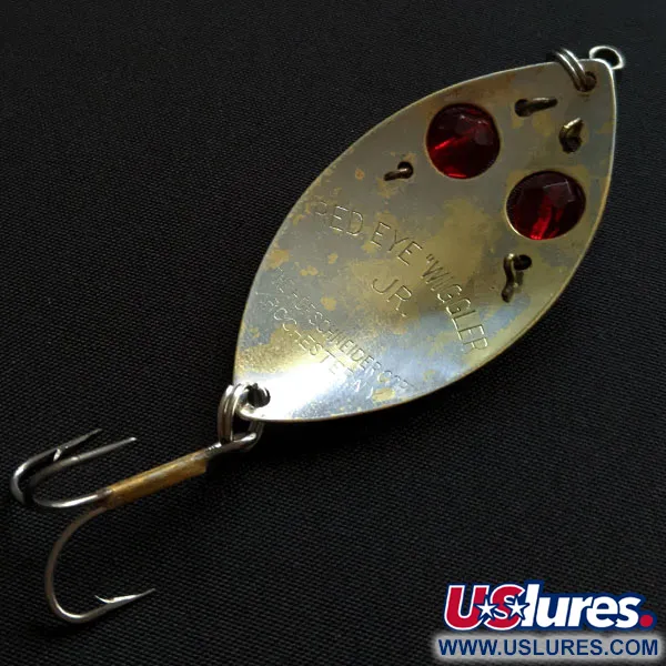 Vintage  Hofschneider Red Eye Junior, 2/5oz nickel/brass​ fishing spoon #20072