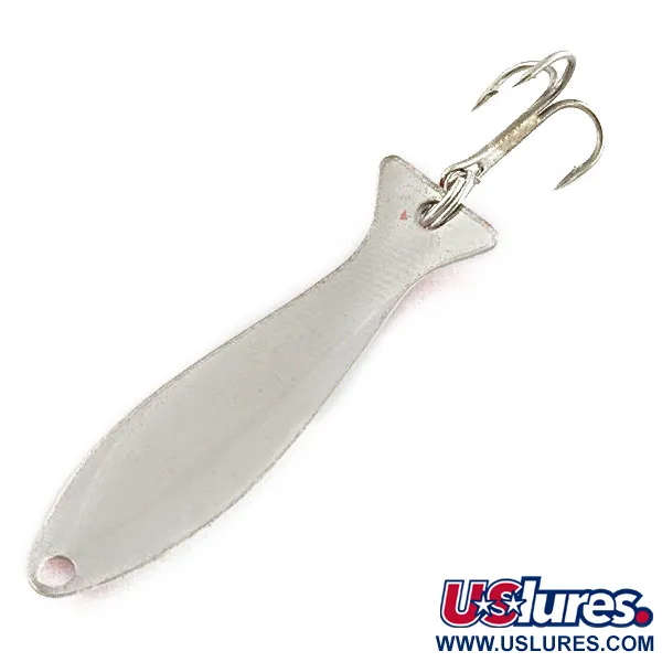 Vintage   Worth Fly Rod Demon , 3/64oz ed/white/nickel fishing spoon #20080