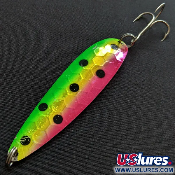 Vintage  Silver Horde / Gold Star  Silver Horde Gold Star KF 5H, 3/5oz rainbow/silver fishing spoon #20088