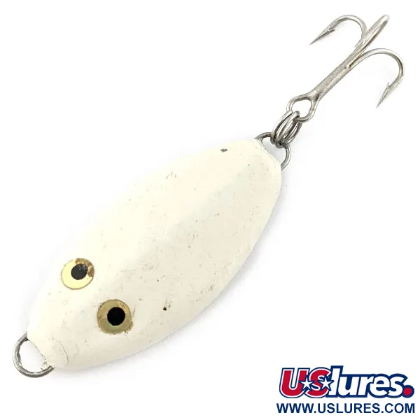 Vintage   Worth, 1oz white fishing spoon #20114