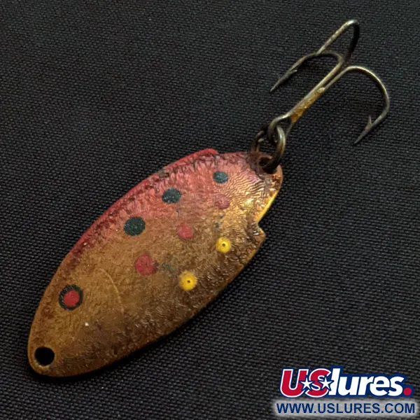 Vintage   Thomas Buoyant, 3/16oz red/gold​ fishing spoon #20120