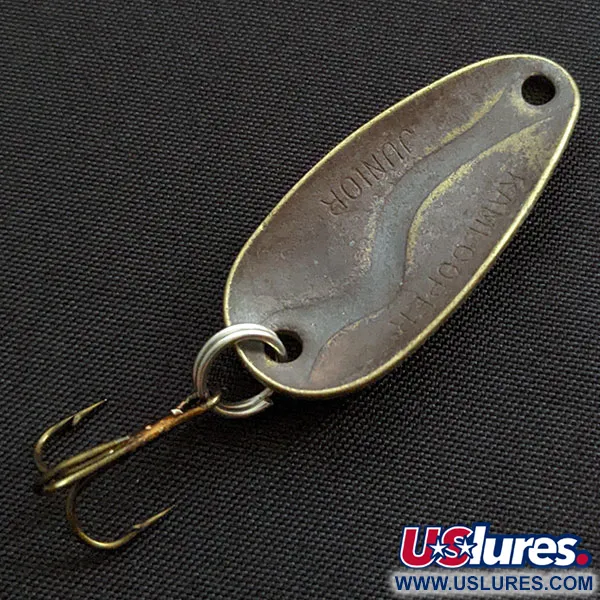 Vintage  Acme Kamlooper Junior, 1/4oz brass fishing spoon #20126