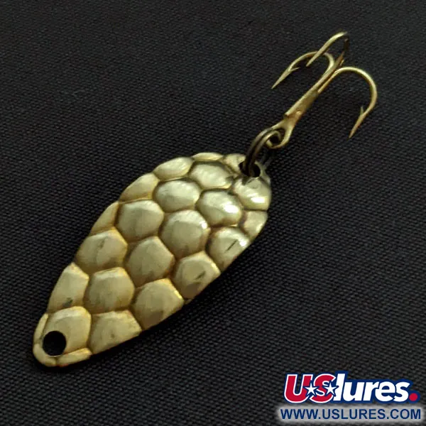 Vintage   Acme Little Cleo bubbles, 1/8oz gold fishing spoon #20129
