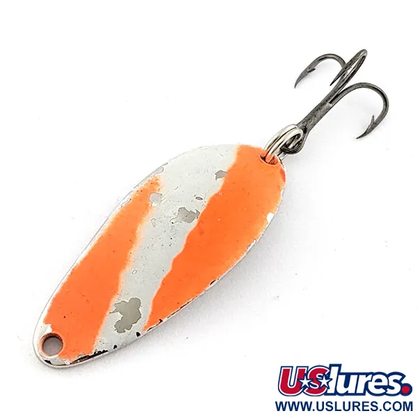 Vintage   Seneca Little Cleo UV, 1/4oz nickel/red/white UV fishing spoon #20131
