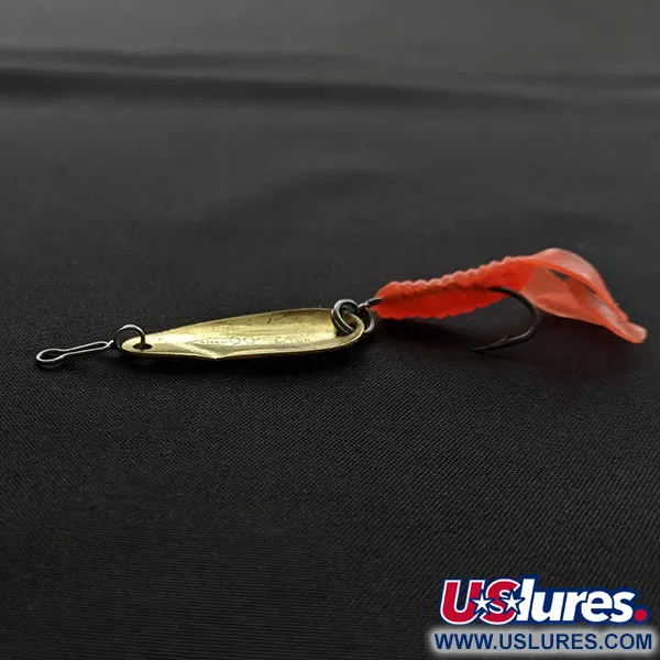 Vintage   Luhr Jensen Rocket 88, 3/32oz gold/yellow/red fishing spoon #20166