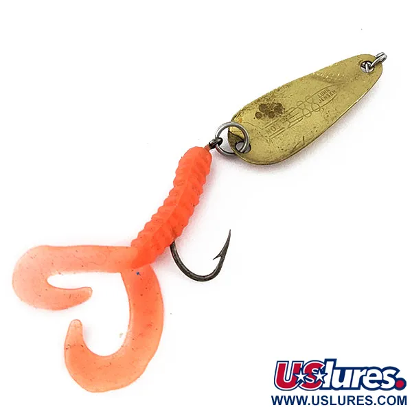 Vintage   Luhr Jensen Rocket 88, 3/32oz gold/yellow/red fishing spoon #20166