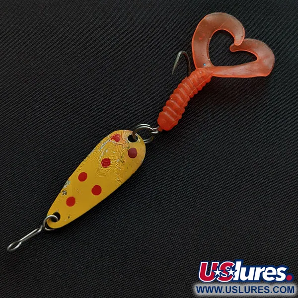 Vintage   Luhr Jensen Rocket 88, 3/32oz gold/yellow/red fishing spoon #20166