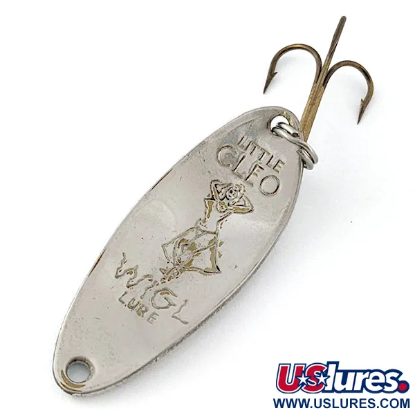 Vintage  Seneca Little Cleo (Hula Girl), 1/3oz blue pearl/nickel fishing spoon #20180
