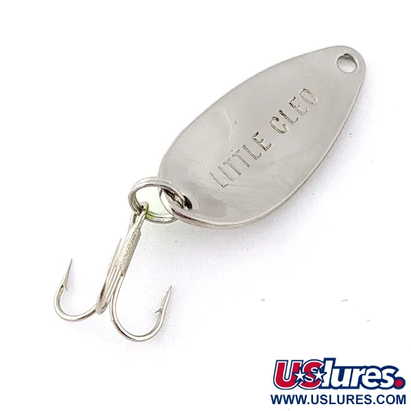 Vintage   Acme Little Cleo UV, 1/8oz nickel/green/UV fishing spoon #20181