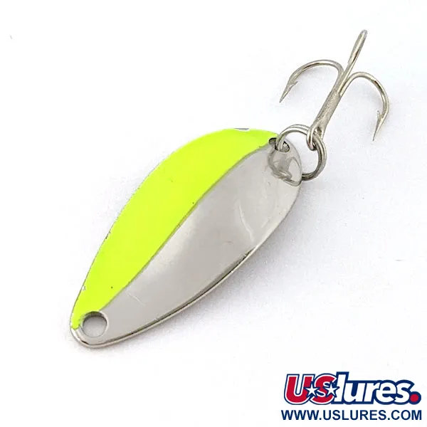 Vintage   Acme Little Cleo UV, 1/8oz nickel/green/UV fishing spoon #20181