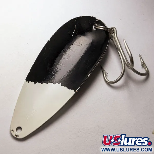 Vintage  Eppinger Dardevle Dardevlet, 3/4oz Black/White fishing spoon #20183