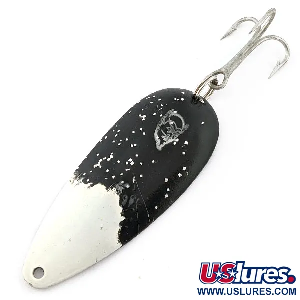 Vintage  Eppinger Dardevle Dardevlet, 3/4oz Black/White fishing spoon #20183