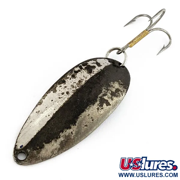 Vintage  Seneca Little Cleo (Hula Girl), 1/2oz nickel/black fishing spoon #20221