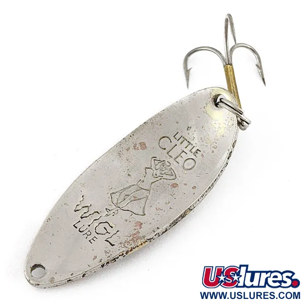 Vintage  Seneca Little Cleo (Hula Girl), 1/2oz nickel fishing spoon #20222