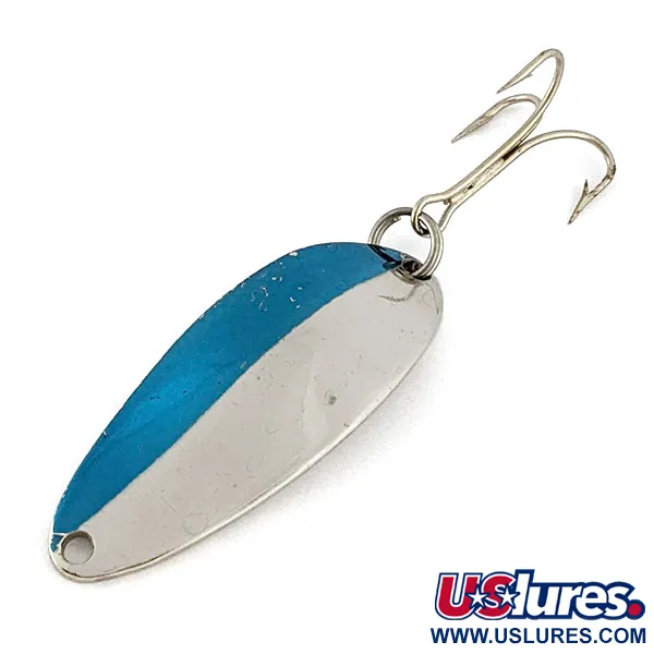 Vintage  Seneca Little Cleo (Hula Girl), 1/3oz nickel/blue fishing spoon #20235