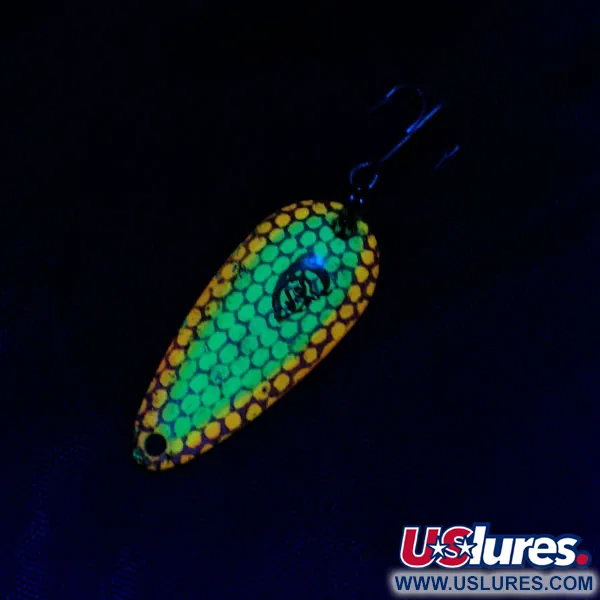 Vintage  Eppinger Dardevle Midget UV, 3/16oz Honeycomb Crash fishing spoon #20247