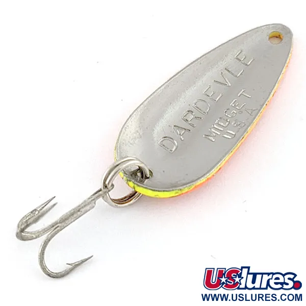 Vintage  Eppinger Dardevle Midget UV, 3/16oz Honeycomb Crash fishing spoon #20247