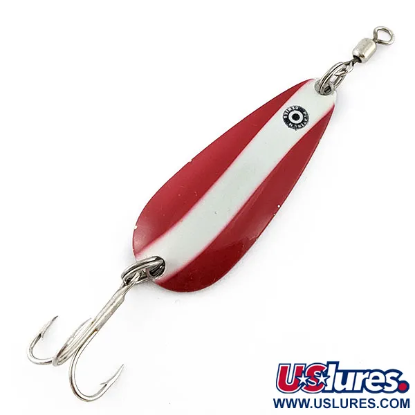 Vintage   Len Thompson #1 Platinum Series, 3/4oz  P-RR - Reverse Red fishing spoon #20281