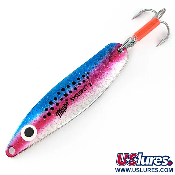 Vintage   Mepps Syclops 2, 3/5oz rainbow trout fishing spoon #20284