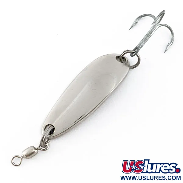 Vintage   Luhr Jensen Krocodile, 1/3oz nickel fishing spoon #20290